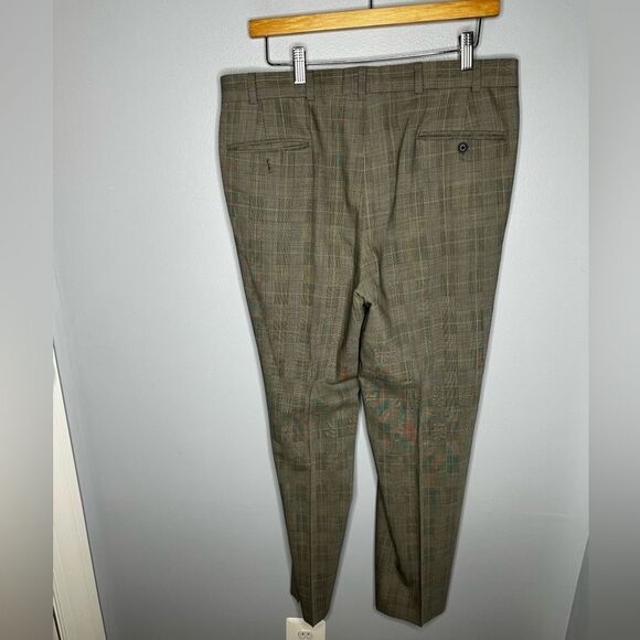 Brooks Brothers Fitzgerald Brookscool houndstooth Glen Plaid Pants 34 - Picture 2 of 5